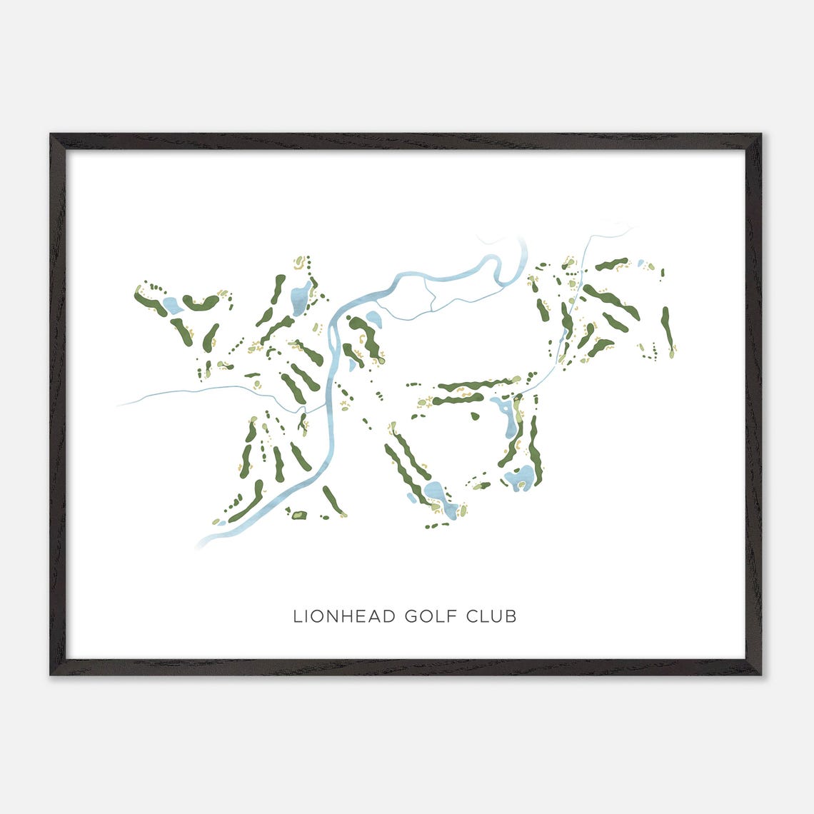 Lionhead Golf Club Canada Modern Minimalist Watercolor Golf Map Poster - Image 4