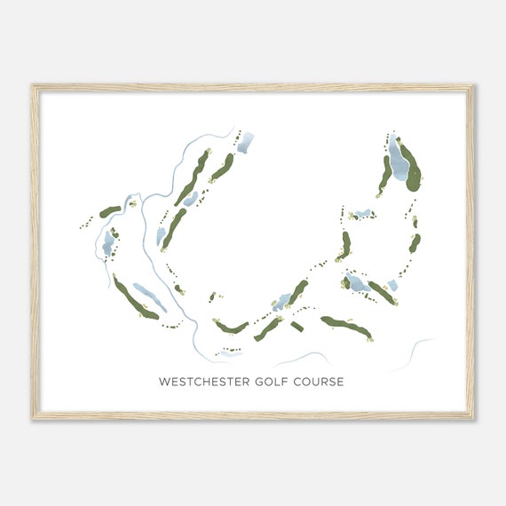 Westchester Golf Course Ohio Modern Watercolor Map Golfer Gift Golf Wall Art Golf Poster Print Course Layout