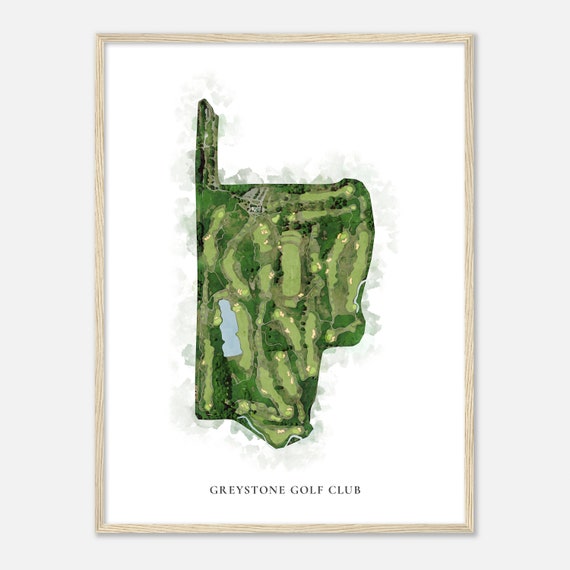 Greystone Golf Club Tennessee Classic Watercolor Map Golfer Gift Golf Wall Art Golf Poster Print Course Layout