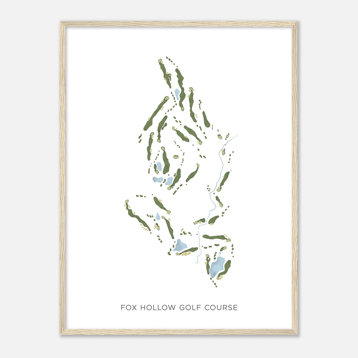 Fox Hollow Golf Course Colorado Modern Watercolor Map Golfer Gift Golf Wall Art Golf Poster Print Course Layout - Image 2