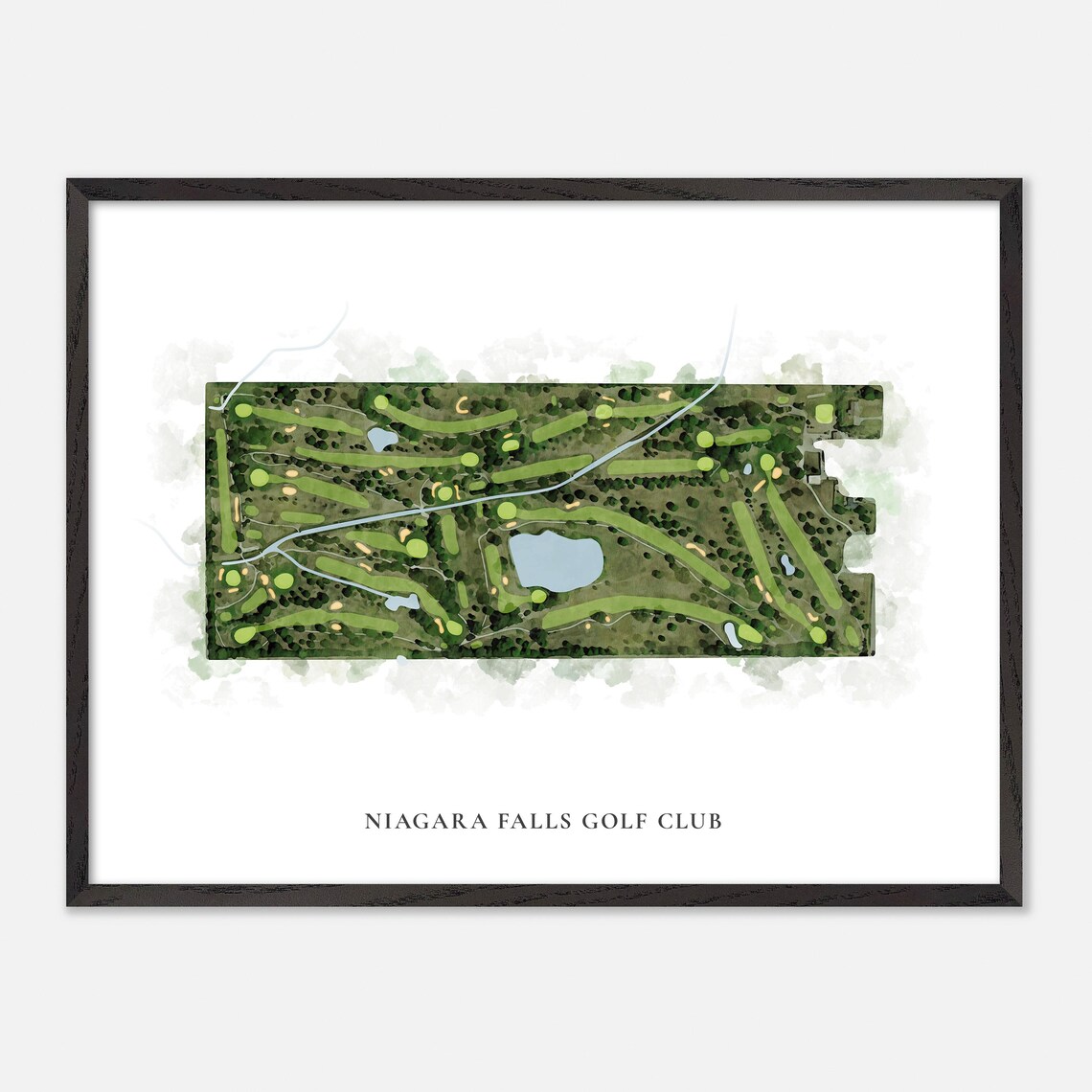 Niagara Falls Golf Club Ontario Classic Watercolor Map Poster - Image 4