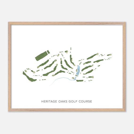Heritage Oaks Golf Course In Harrisonburg Virginia Modern Watercolor Map Golfer Gift Golf Wall Art Golf Poster Print Course Layout