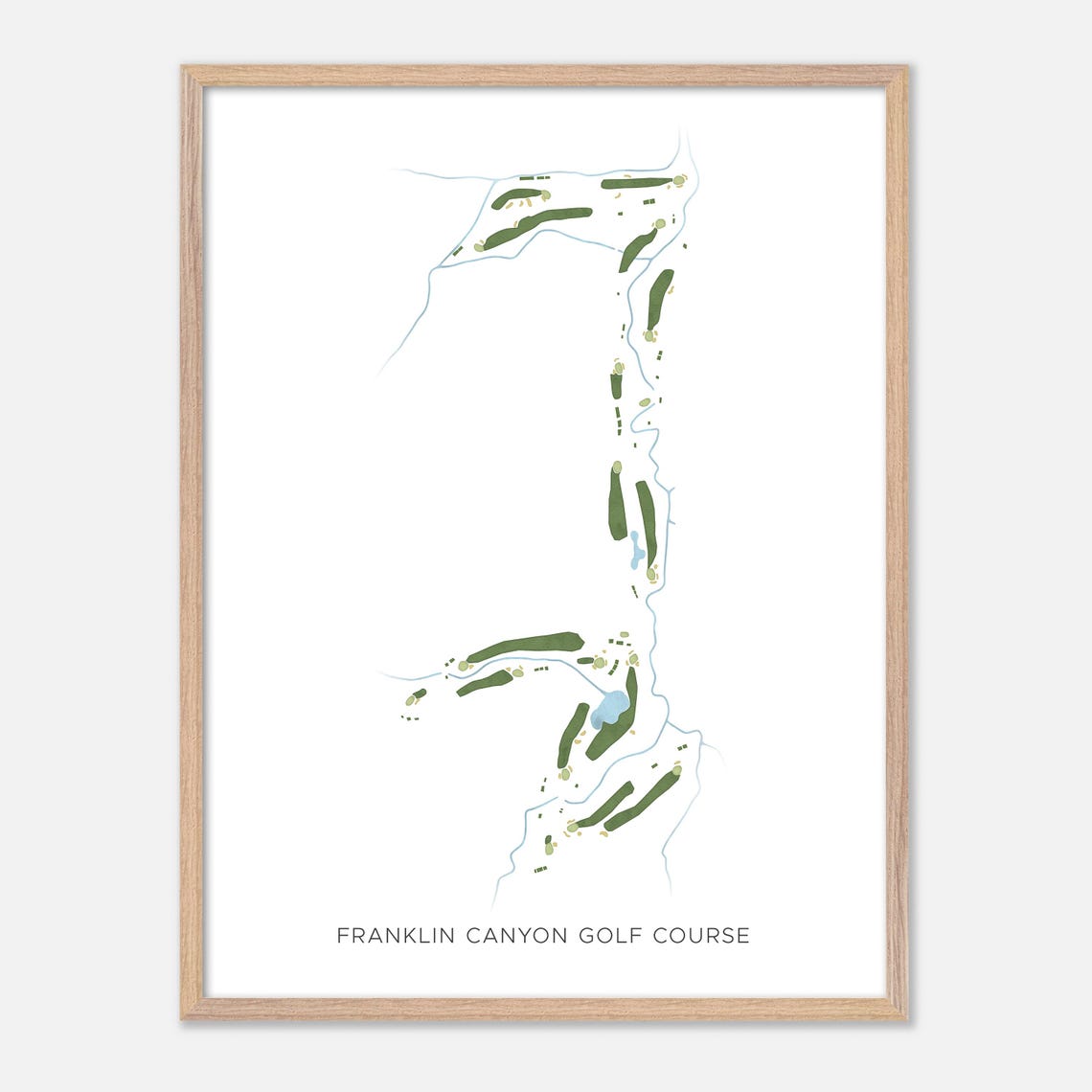 Franklin Canyon Golf Course In San Rafael California Modern Watercolor Map Golfer Gift Golf Wall Art Golf Poster Print - Image 6