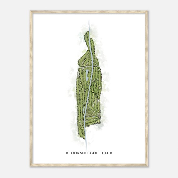 Brookside Golf Club California Classic Watercolor Map Golfer Gift Golf Wall Art Golf Poster Print Course Layout