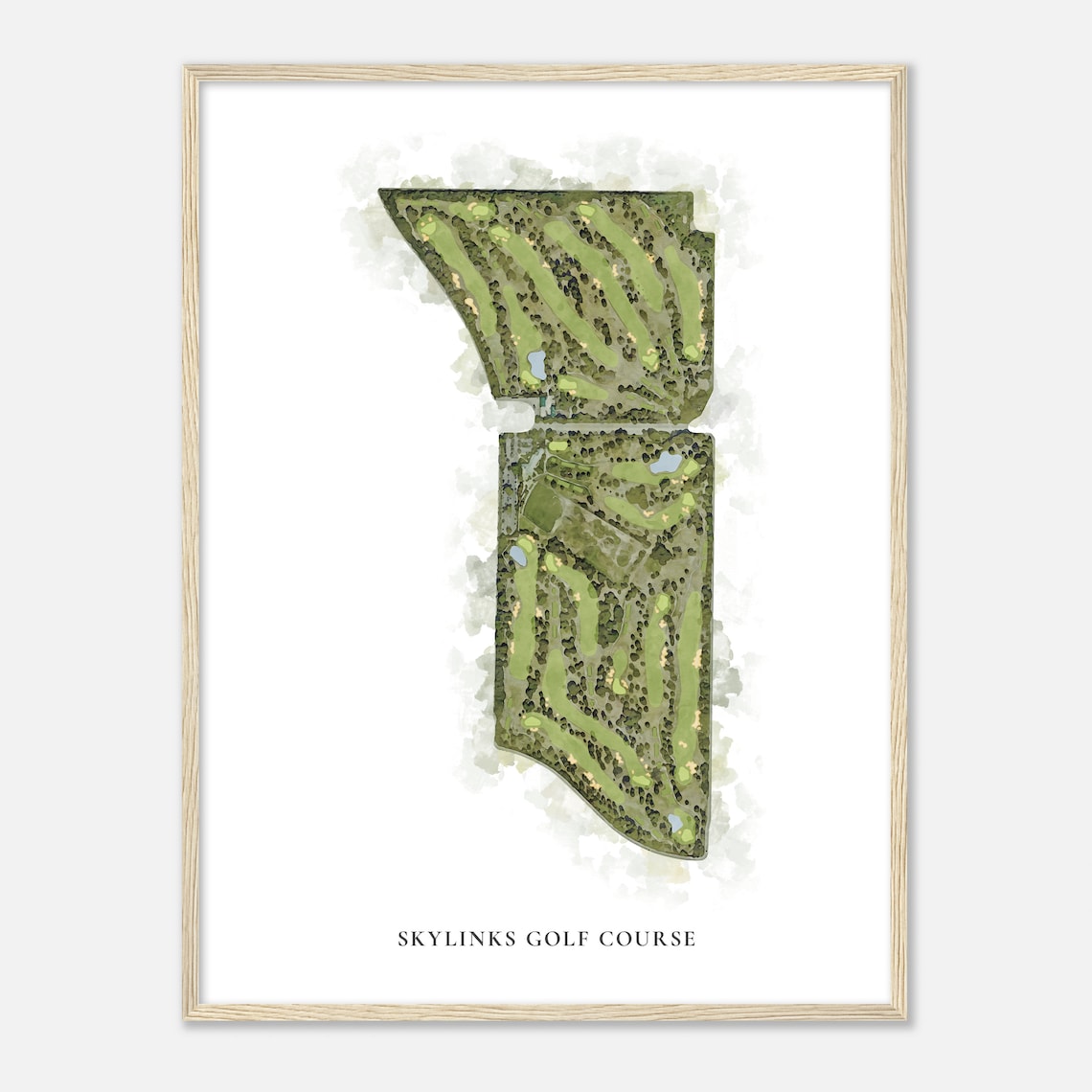 Skylinks Golf Course California Classic Watercolor Map Golfer Gift Golf Wall Art Golf Poster Print Course Layout - Image 2
