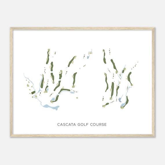 Cascata Golf Course Nevada Modern Watercolor Map Golfer Gift Golf Wall Art Golf Poster Print Course Layout