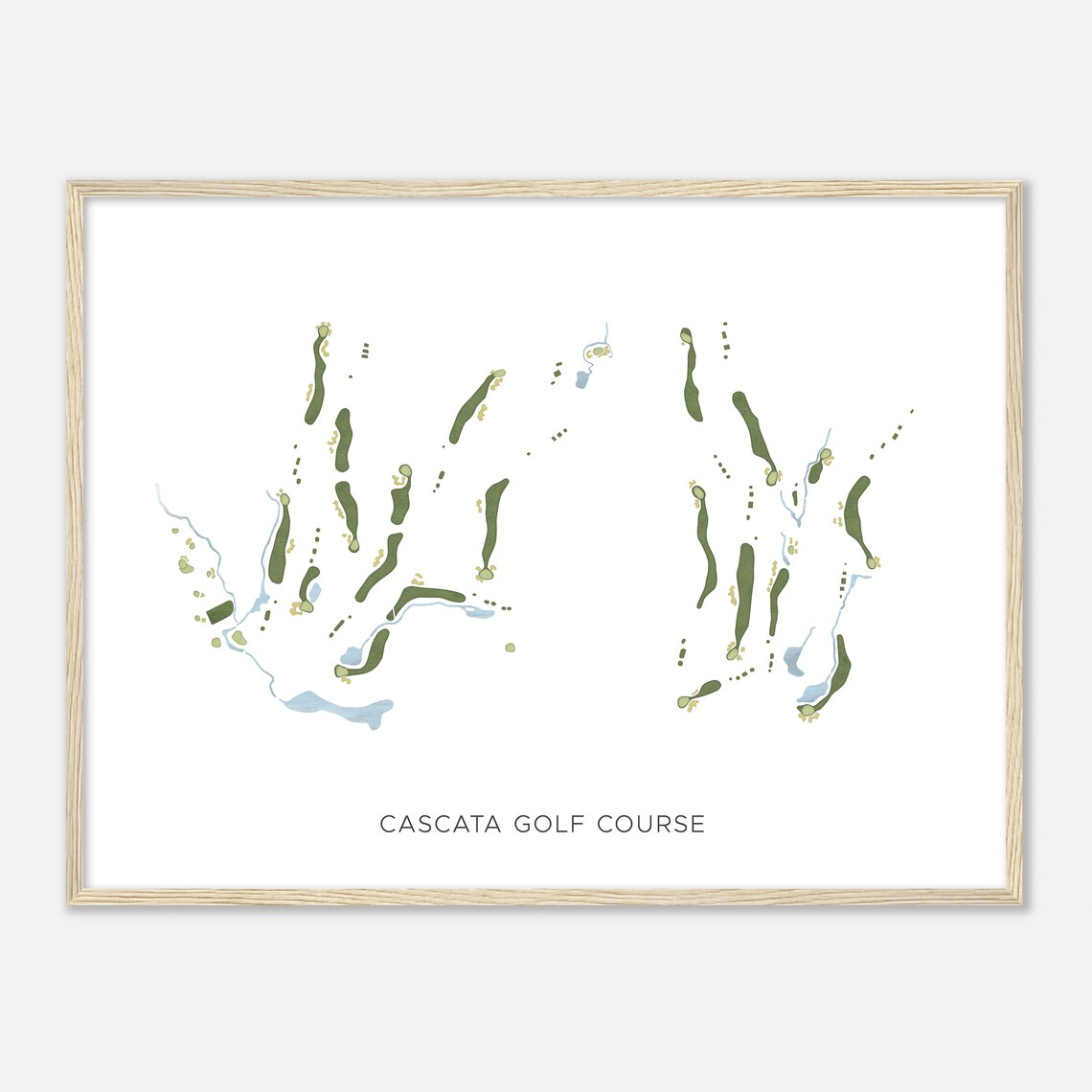 Cascata Golf Course Nevada Modern Watercolor Map Golfer Gift Golf Wall Art Golf Poster Print Course Layout