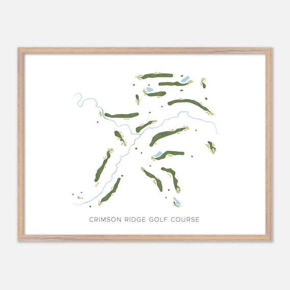 Crimson Ridge Golf Course Canada Minimalist Watercolor Map Poster