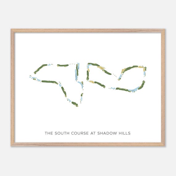 The South Course At Shadow Hills In Indio California Modern Watercolor Map Golfer Gift Golf Wall Art Golf Poster Print