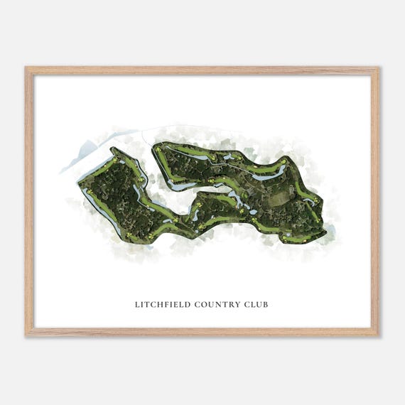 Litchfield Country Club In Pawleys Island South Carolina Classic Watercolor Map Golfer Gift Golf Wall Art Golf Poster Print