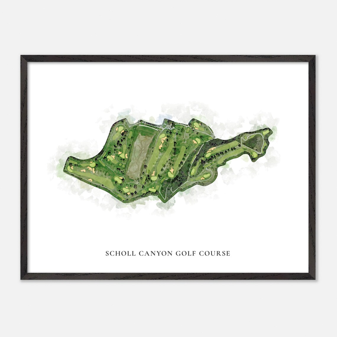 Scholl Canyon Golf Course Glendale California Classic Watercolor Poster - Image 5