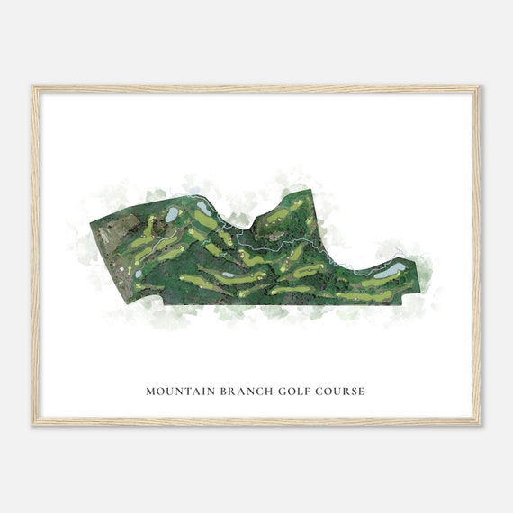 Mountain Branch Golf Course Maryland Classic Watercolor Map Golfer Gift Golf Wall Art Golf Poster Print Course Layout