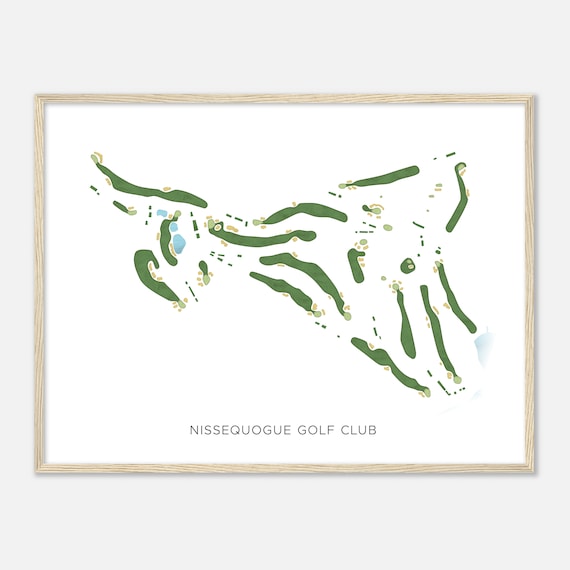 Nissequogue Golf Club New York Modern Watercolor Map Golfer Gift Golf Wall Art Golf Poster Print Course Layout