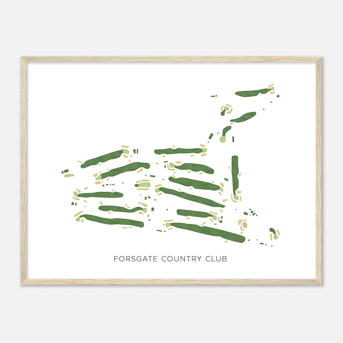Forsgate Country Club New Jersey Minimalist Golf Course Map Poster - Image 2