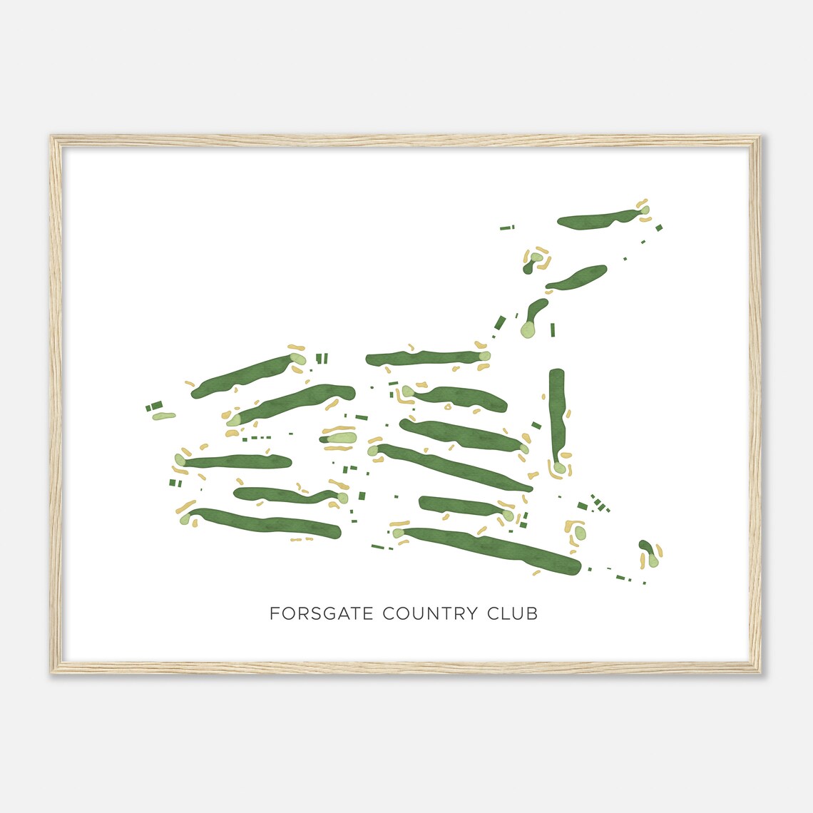 Forsgate Country Club New Jersey Modern Watercolor Map Golfer Gift Golf Wall Art Golf Poster Print Course Layout - Image 2