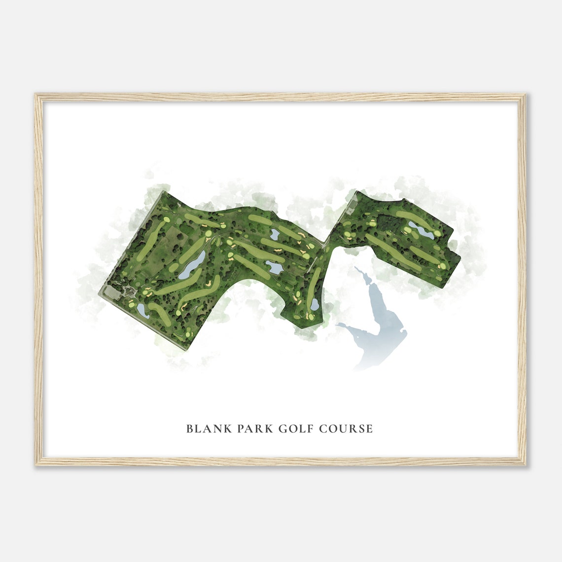 Blank Park Golf Course Iowa Classic Watercolor Map Golfer Gift Golf Wall Art Golf Poster Print Course Layout - Image 2