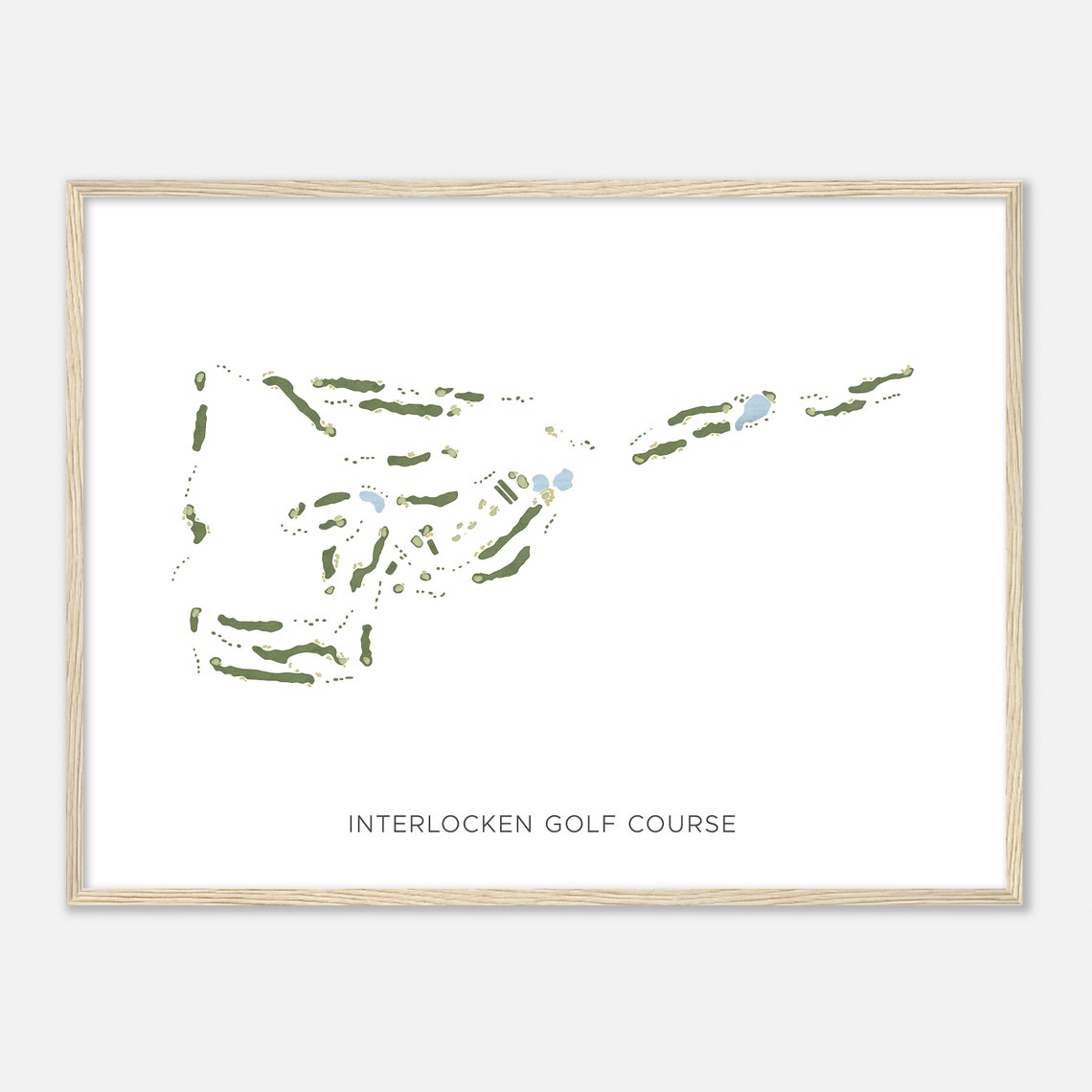 Interlocken Golf Course Colorado Minimalist Watercolor Map Poster - Image 2