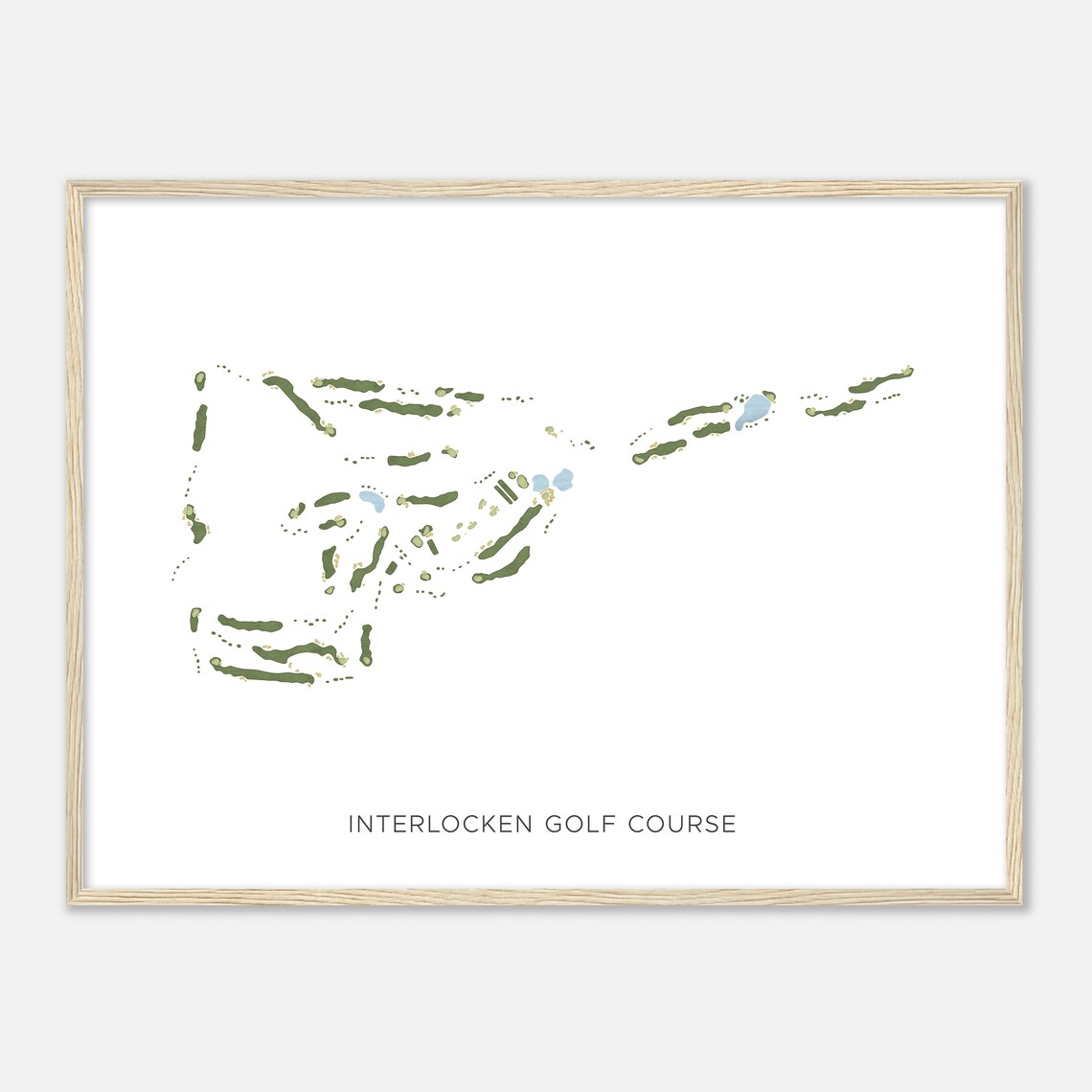Interlocken Golf Course Colorado Modern Watercolor Map Golfer Gift Golf Wall Art Golf Poster Print Course Layout - Image 2