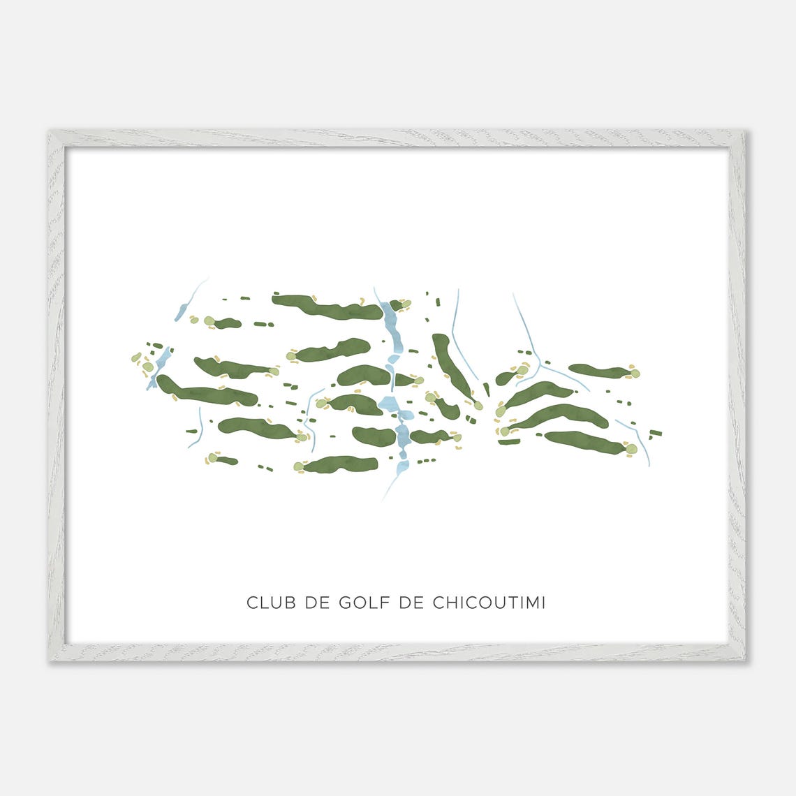 Club de Golf de Chicoutimi Saguenay Canada Modern Map Art Poster - Image 3