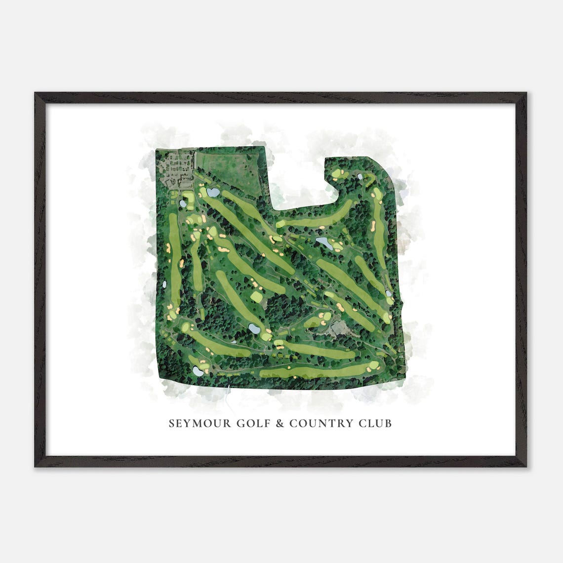 Seymour Golf & Country Club Canada Classic Watercolor Golf Map Poster - Image 4