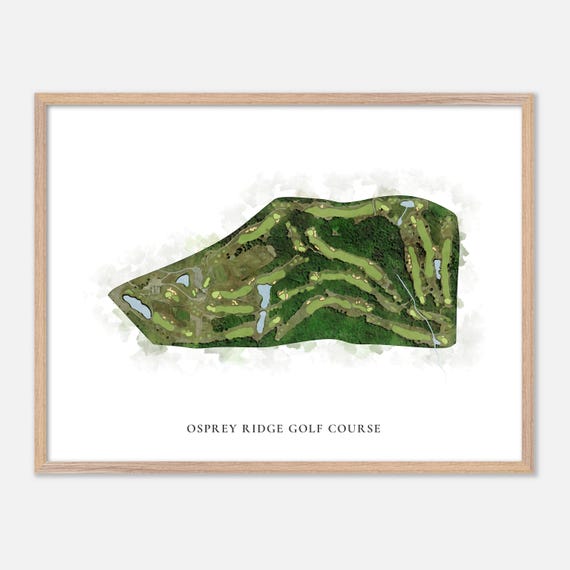 Osprey Ridge Golf Course In Pine Grove Canada Classic Watercolor Map Golfer Gift Golf Wall Art Golf Poster Print Course Layout