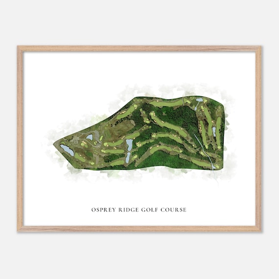 Osprey Ridge Golf Course Pine Grove Canada Watercolor Map Poster