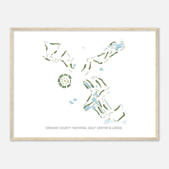 Orange County National Golf Center Lodge Florida Modern Watercolor Map Golfer Gift Golf Wall Art Golf Poster Print Course Layout