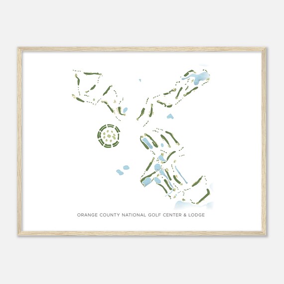 Orange County National Golf Center & Lodge Florida Modern Watercolor Map Poster