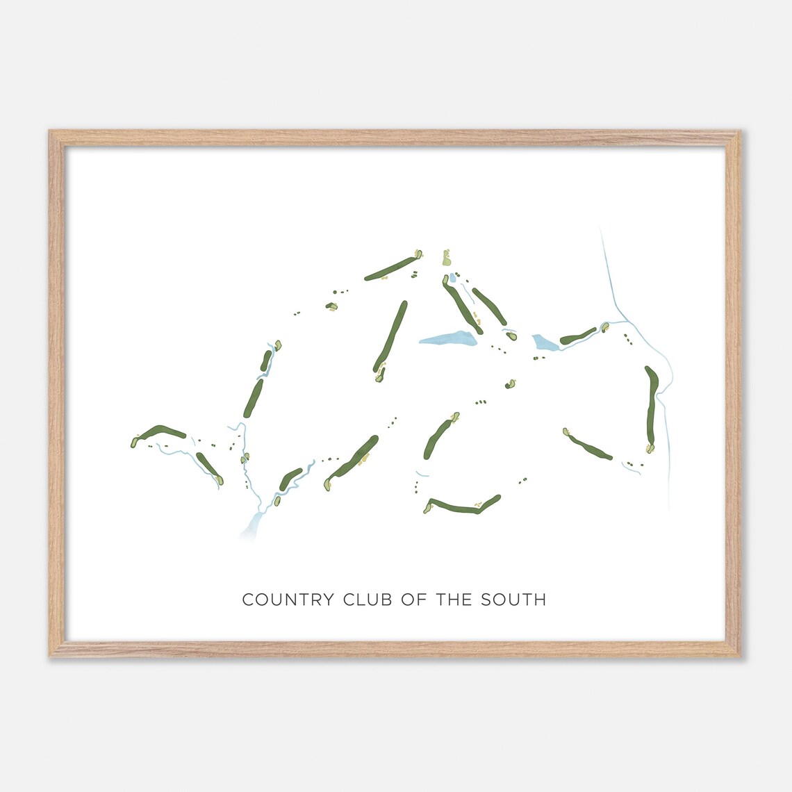Country Club Of The South Georgia Modern Watercolor Map Poster