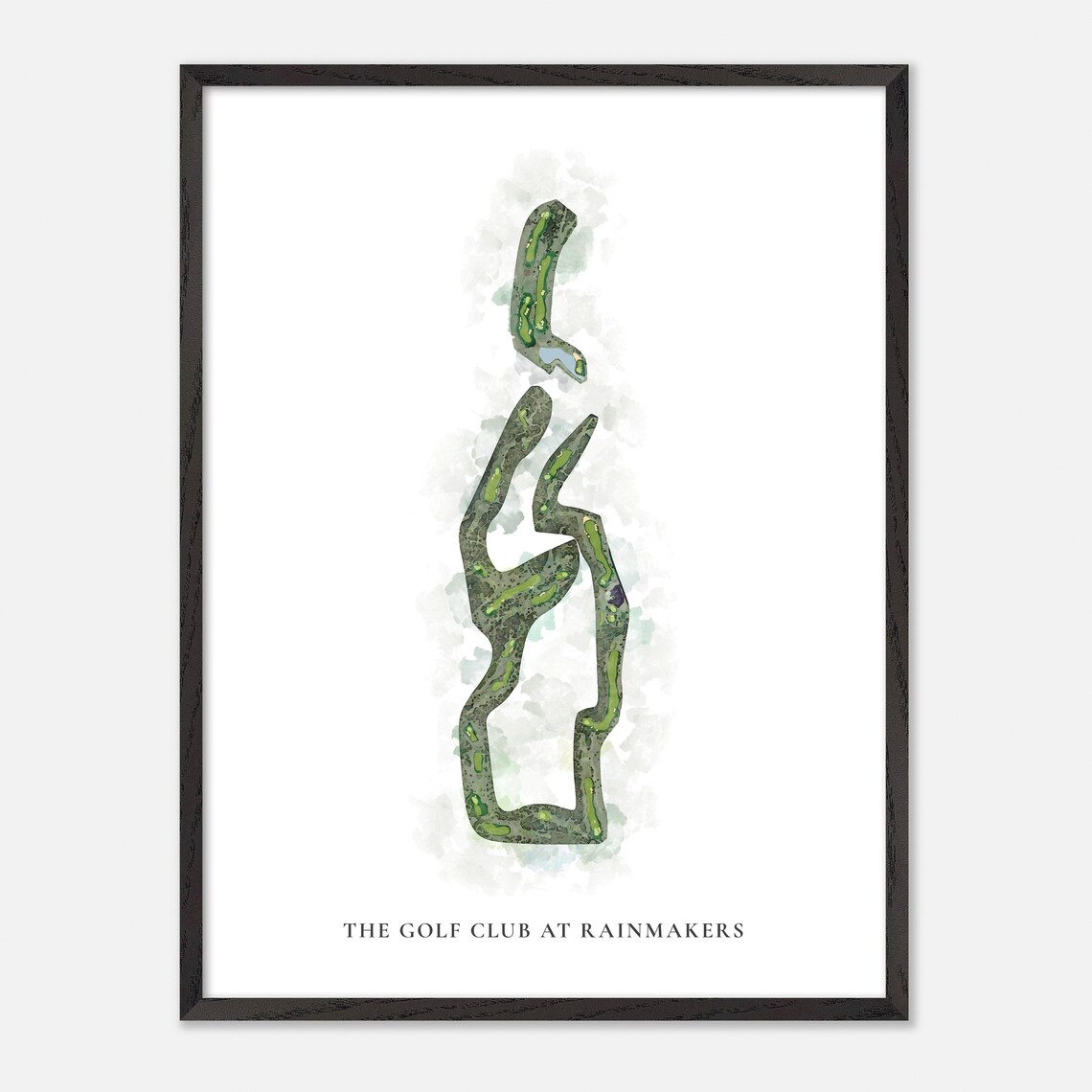 The Golf Club at Rainmakers New Mexico Classic Watercolor Map Poster - Image 3