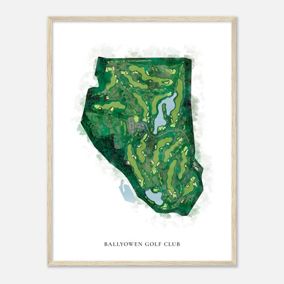 Ballyowen Golf Club New Jersey Classic Watercolor Map Golfer Gift Golf Wall Art Golf Poster Print Course Layout