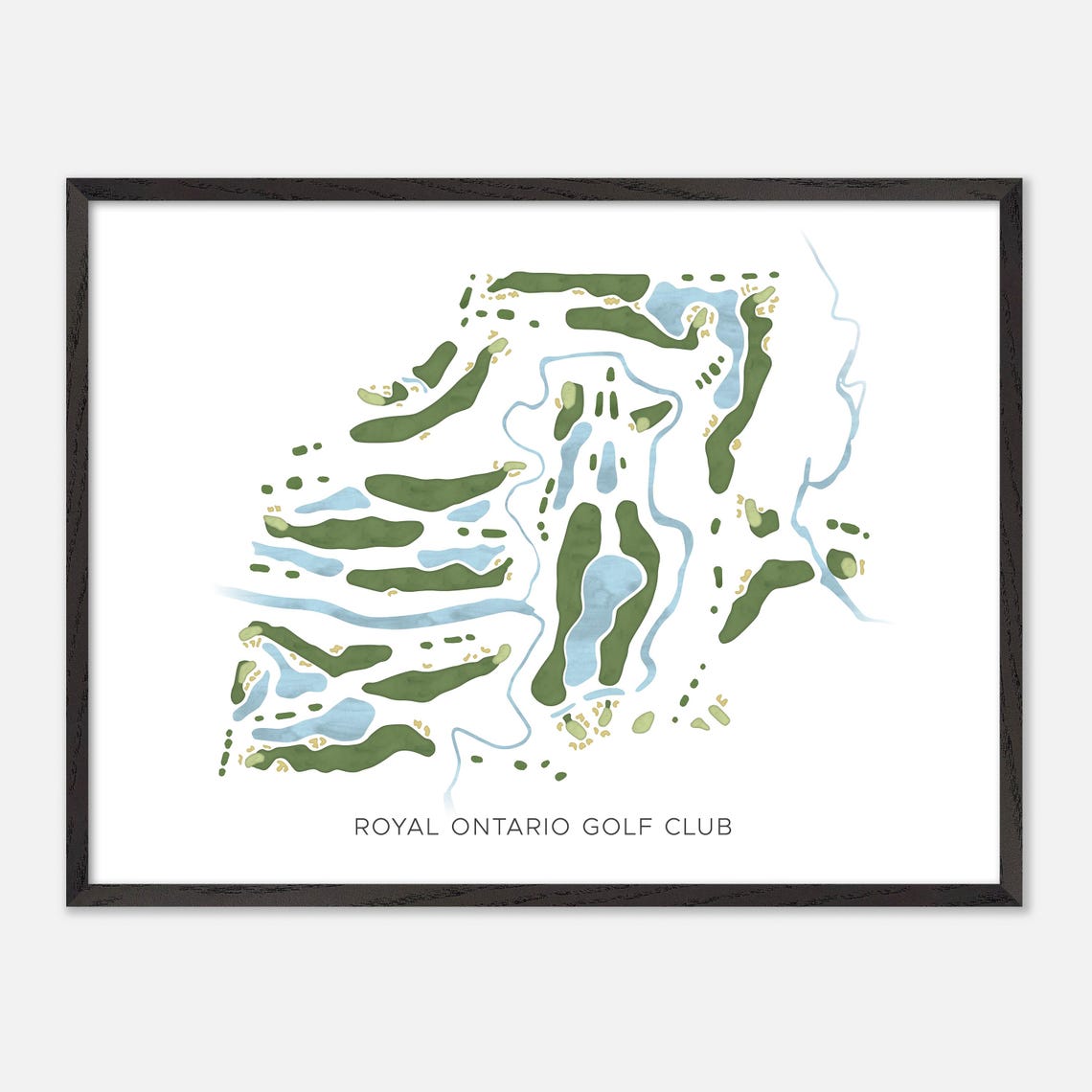 Royal Ontario Golf Club Canada Modern Watercolor Course Map Poster - Image 4