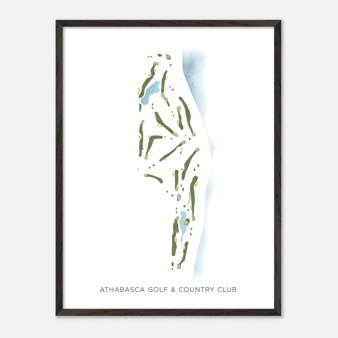 Athabasca Golf And Country Club Canada Minimalist Golf Map Poster - Image 2