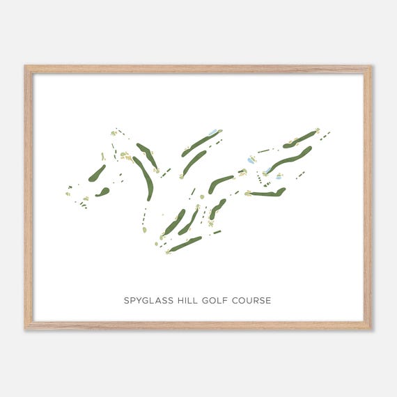 Spyglass Hill Golf Course In Del Monte Forest California Modern Watercolor Map Golfer Gift Golf Wall Art Golf Poster Print