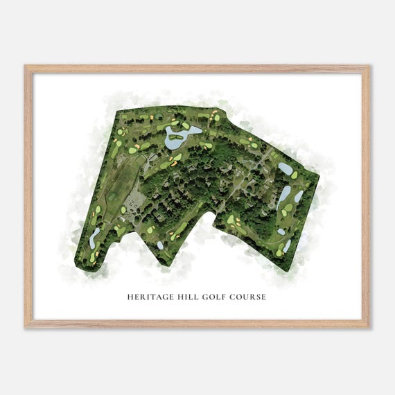 Heritage Hill Golf Course In Lakeville Massachusetts Classic Watercolor Map Golfer Gift Golf Wall Art Golf Poster Print