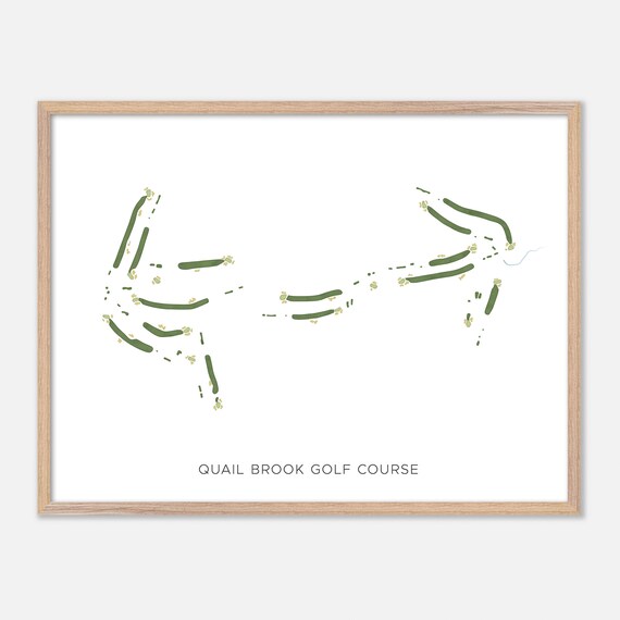 Quail Brook Golf Course Minimalist Green Fairways Map Art Poster