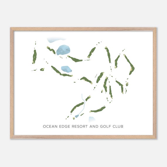 Ocean Edge Resort And Golf Club In Brewster Massachusetts Modern Watercolor Map Golfer Gift Golf Wall Art Golf Poster Print