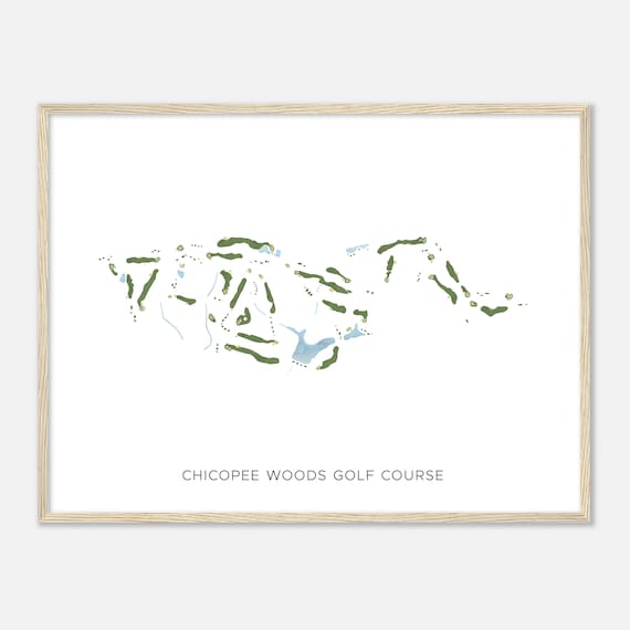 Chicopee Woods Golf Course Georgia Modern Watercolor Golf Poster