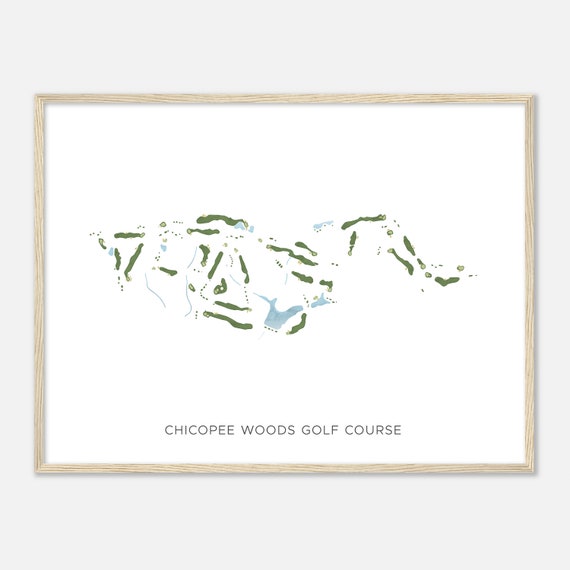 Chicopee Woods Golf Course Georgia Modern Watercolor Map Golfer Gift Golf Wall Art Golf Poster Print Course Layout