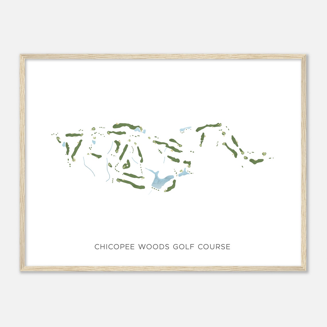 Chicopee Woods Golf Course Georgia Modern Watercolor Golf Poster
