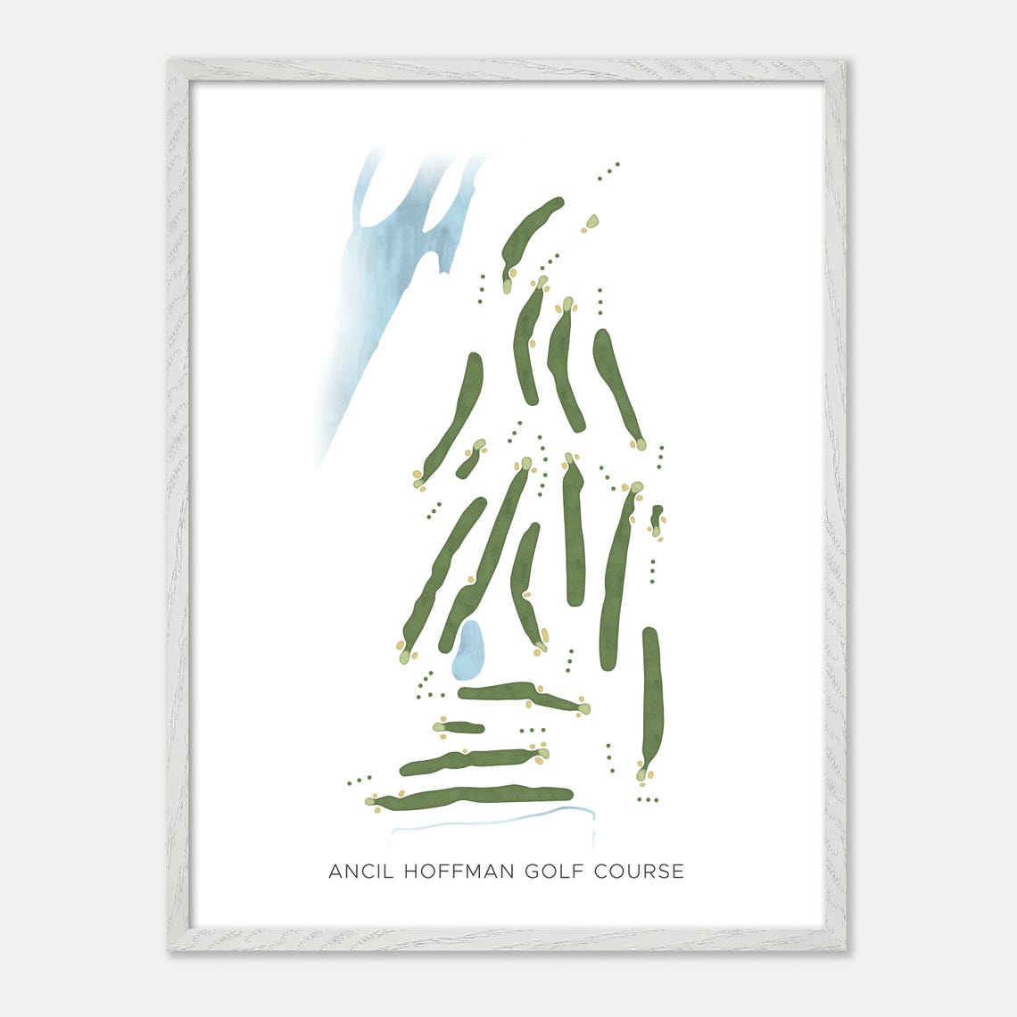 Ancil Hoffman Golf Course Minimalist Map Art Golfer Gift Poster - Image 2