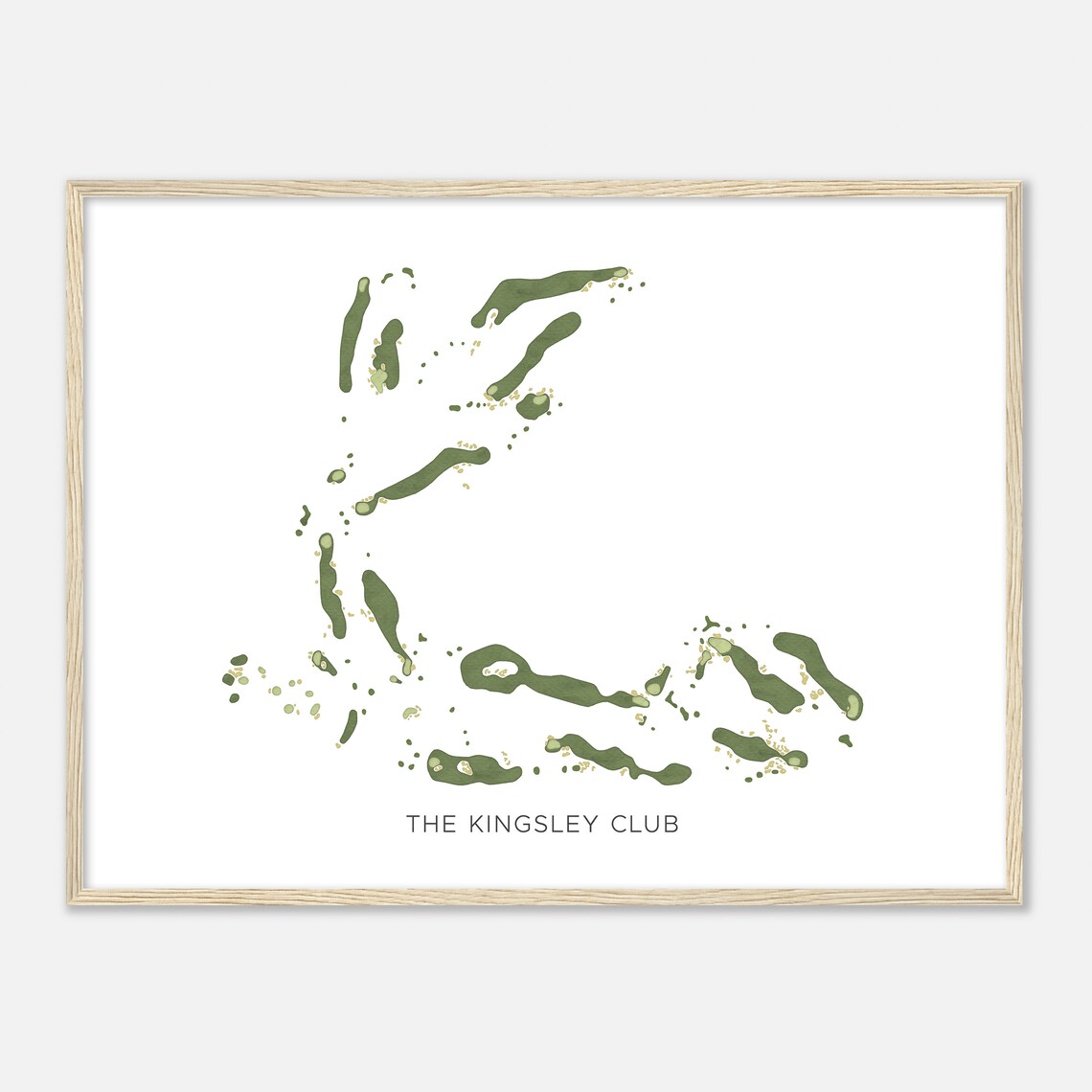 The Kingsley Club Minimal Golf Course Map Modern Golfer Art Poster - Image 2
