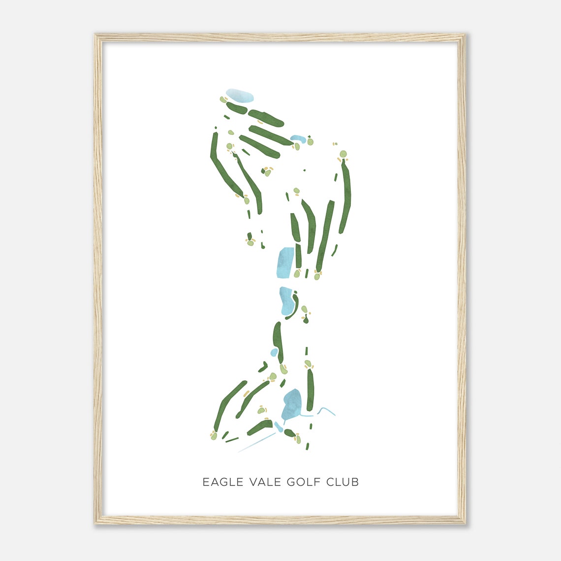 Eagle Vale Golf Club Modern Minimalist Course Map Art Poster - Image 2