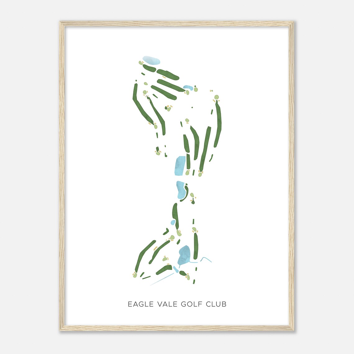 Eagle Vale Golf Club New York Modern Watercolor Map Golfer Gift Golf Wall Art Golf Poster Print Course Layout - Image 2