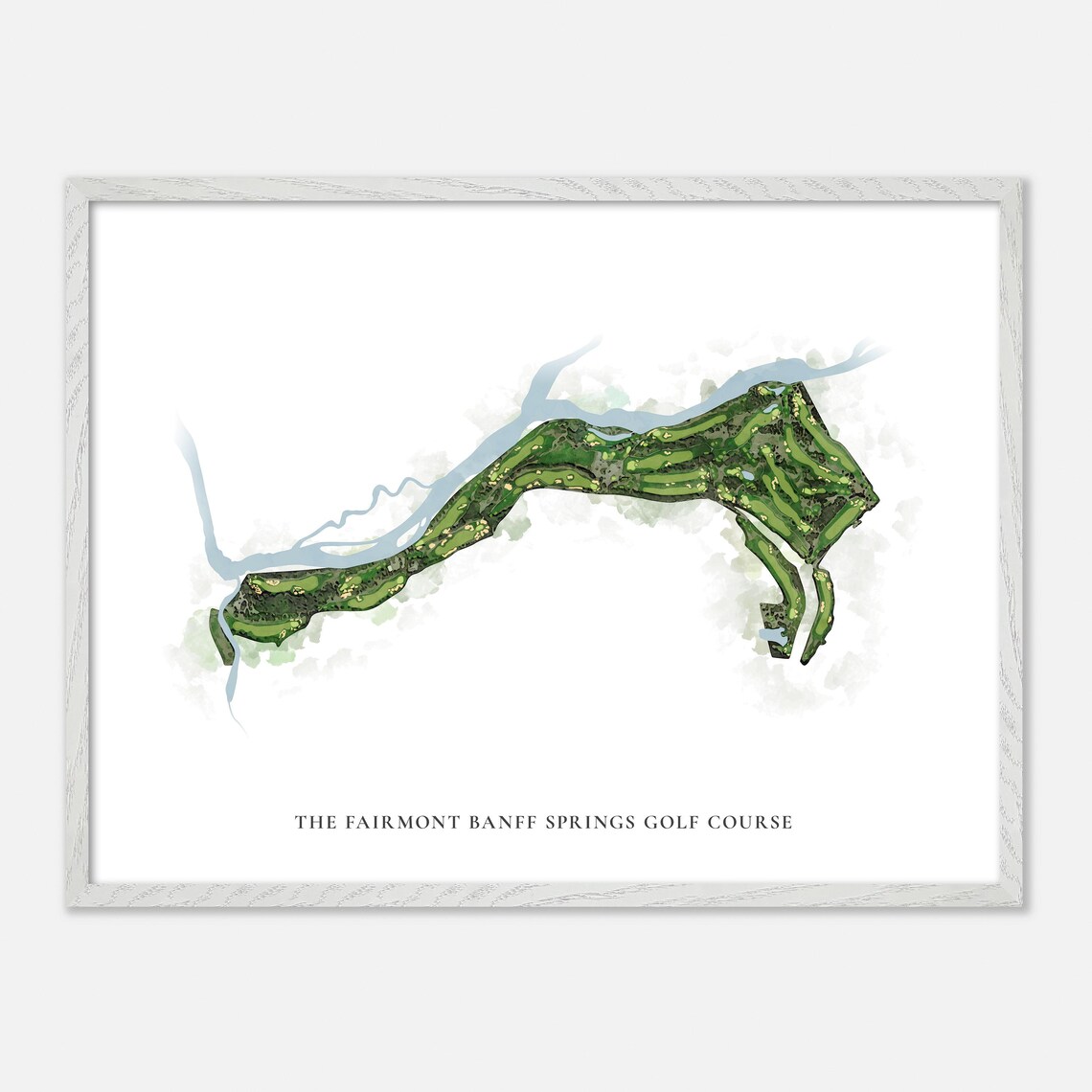 Fairmont Banff Springs Golf Course Classic Watercolor Map Poster - Image 3