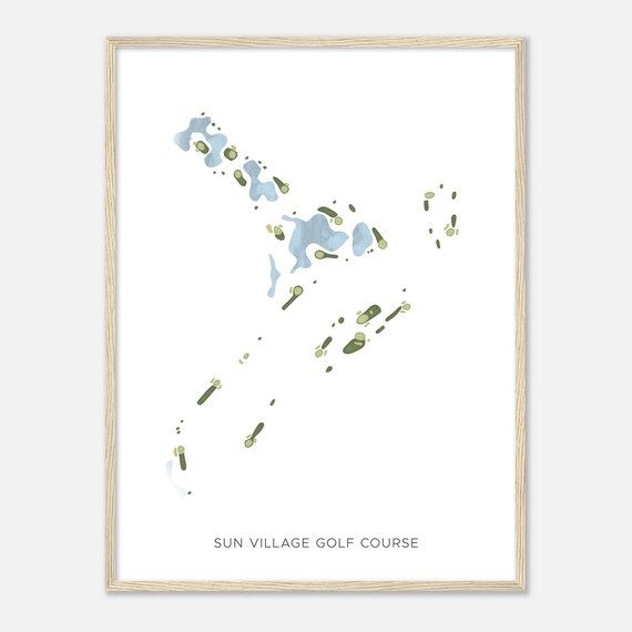 Sun Village Golf Course Arizona Modern Watercolor Map Golfer Gift Golf Wall Art Golf Poster Print Course Layout