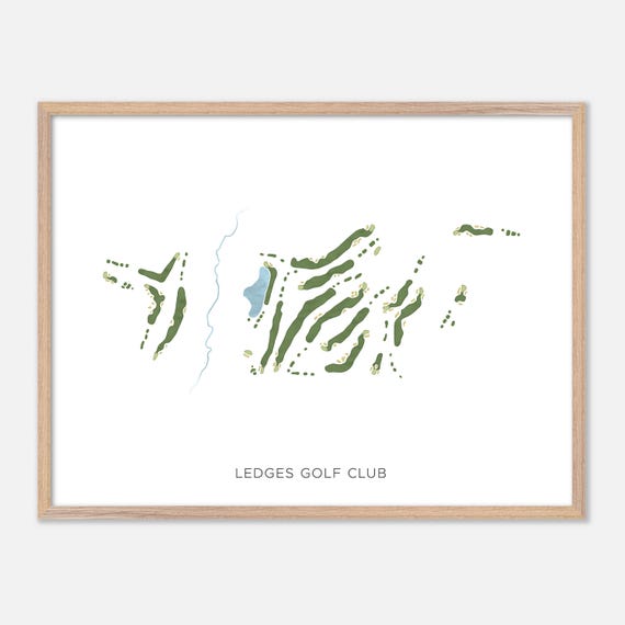Ledges Golf Club In South Hadley Massachusetts Modern Watercolor Map Golfer Gift Golf Wall Art Golf Poster Print Course Layout