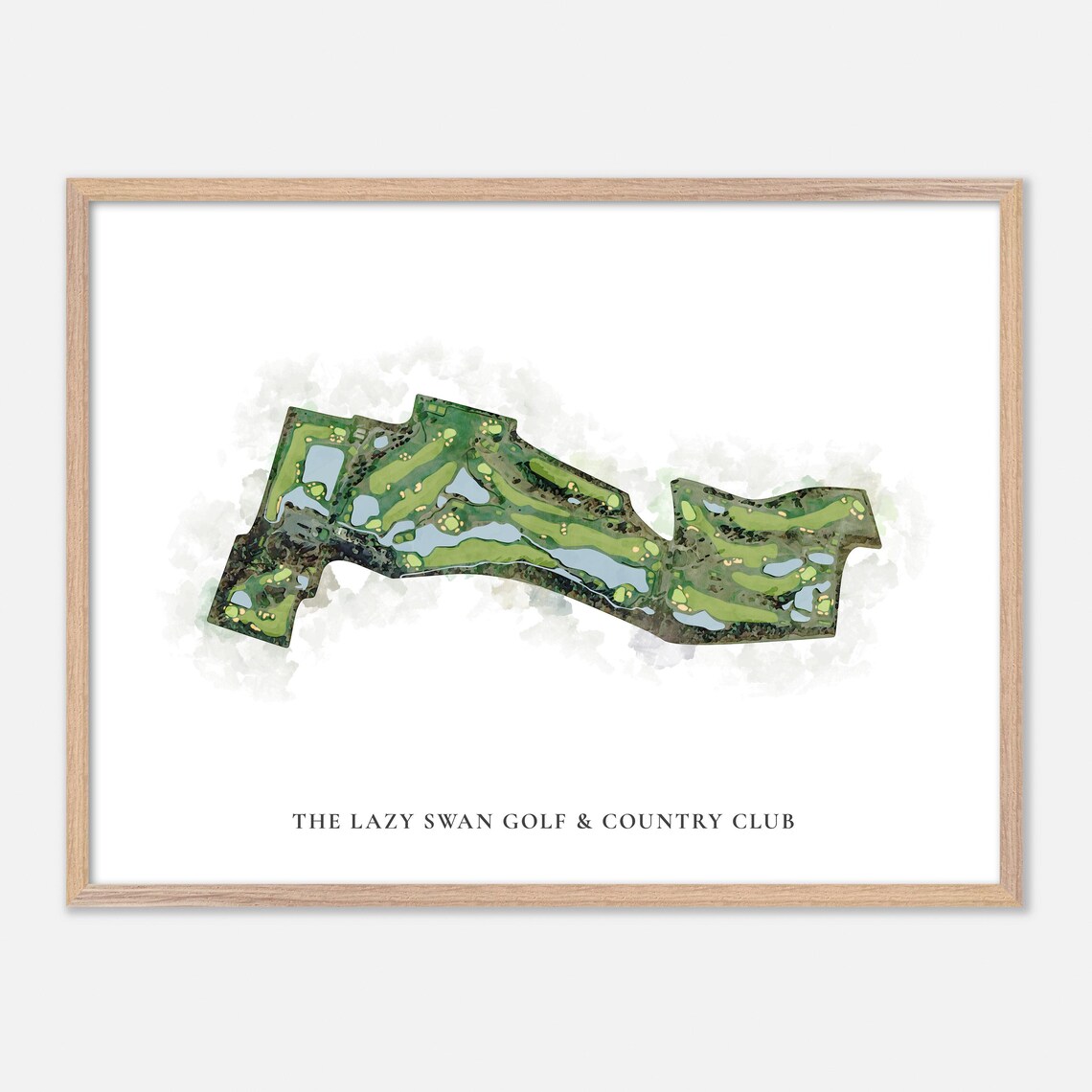 The Lazy Swan Golf & Country Club Saugerties Classic Watercolor Poster