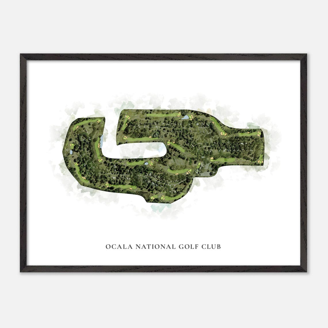 Ocala National Golf Club Ocala Florida Classic Watercolor Poster - Image 5