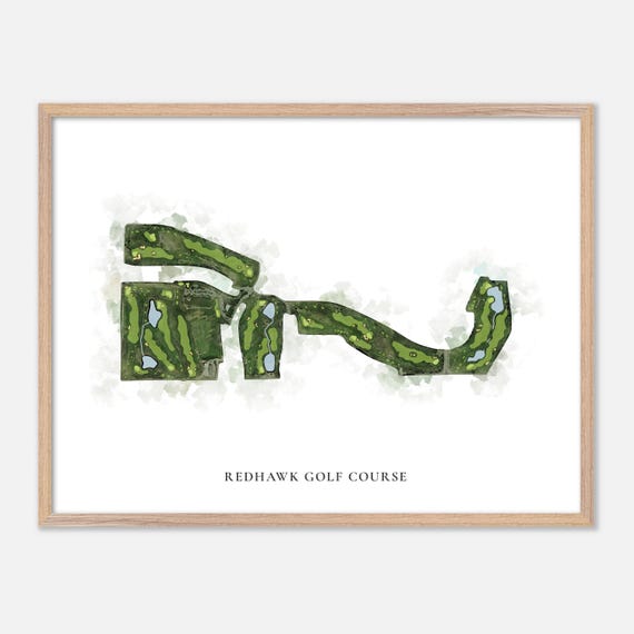 Redhawk Golf Course In Nampa Idaho Classic Watercolor Map Golfer Gift Golf Wall Art Golf Poster Print Course Layout